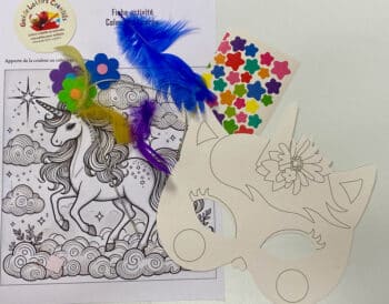 Kit créatif masque licorne masque carnaval déguisement carnaval