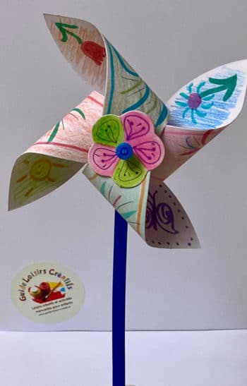 Kit créatif: le moulin à vent activité de plein air enfant