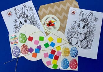 Kit créatif suspensions œufs de Pâques bricolages de Pâques