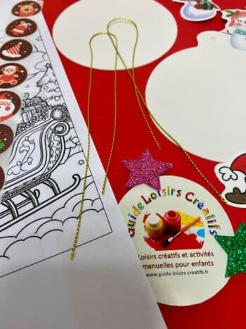 Kit pour 2 enfants suspension boule de noël bricolage noël – Image 2