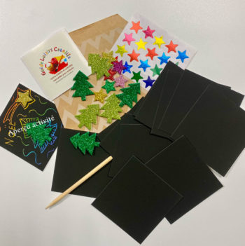 Kit "cartes à gratter" de Noël