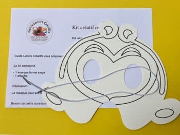 Kit créatif masque de carnaval singe déguisement mardi gras