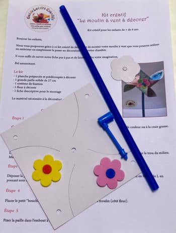 Kit créatif: le moulin à vent activité de plein air enfant – Image 3