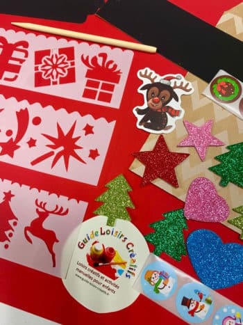 Kit créatif pochoirs Noël carte à gratter Noël carte de Noël – Image 2