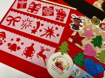 Kit créatif pochoirs Noël carte à gratter Noël carte de Noël – Image 3